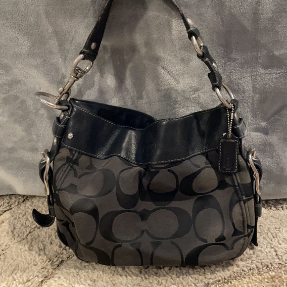 Coach Canvas Shoulder Bag, black - Picture 2 of 4